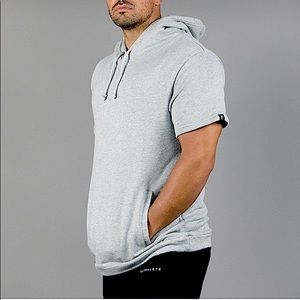 VGUC Alphalete Gray Short Sleeve Hoodie